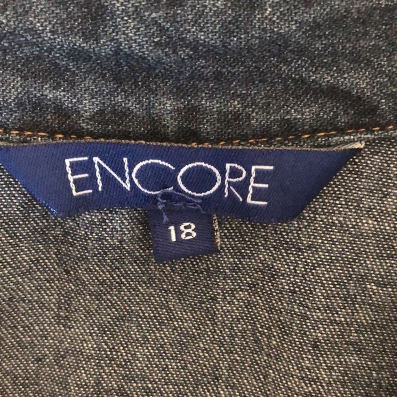 ENCORE denim jacket with 3/4 sleeves size 18 - Picture 5 of 5